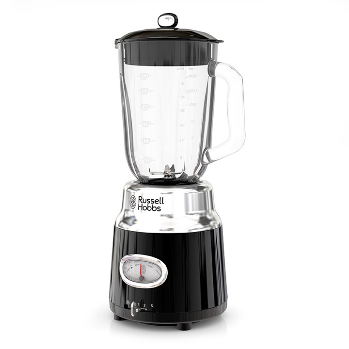 Retro Style 6 Cup Blender Black